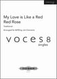My Love Is Like a Red, Red Rose SATB choral sheet music cover